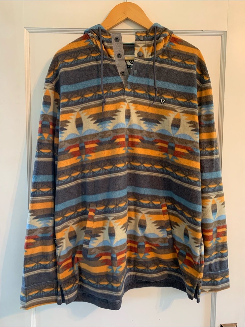 VISSLA Fleece Half Snap Pullover Hoodie